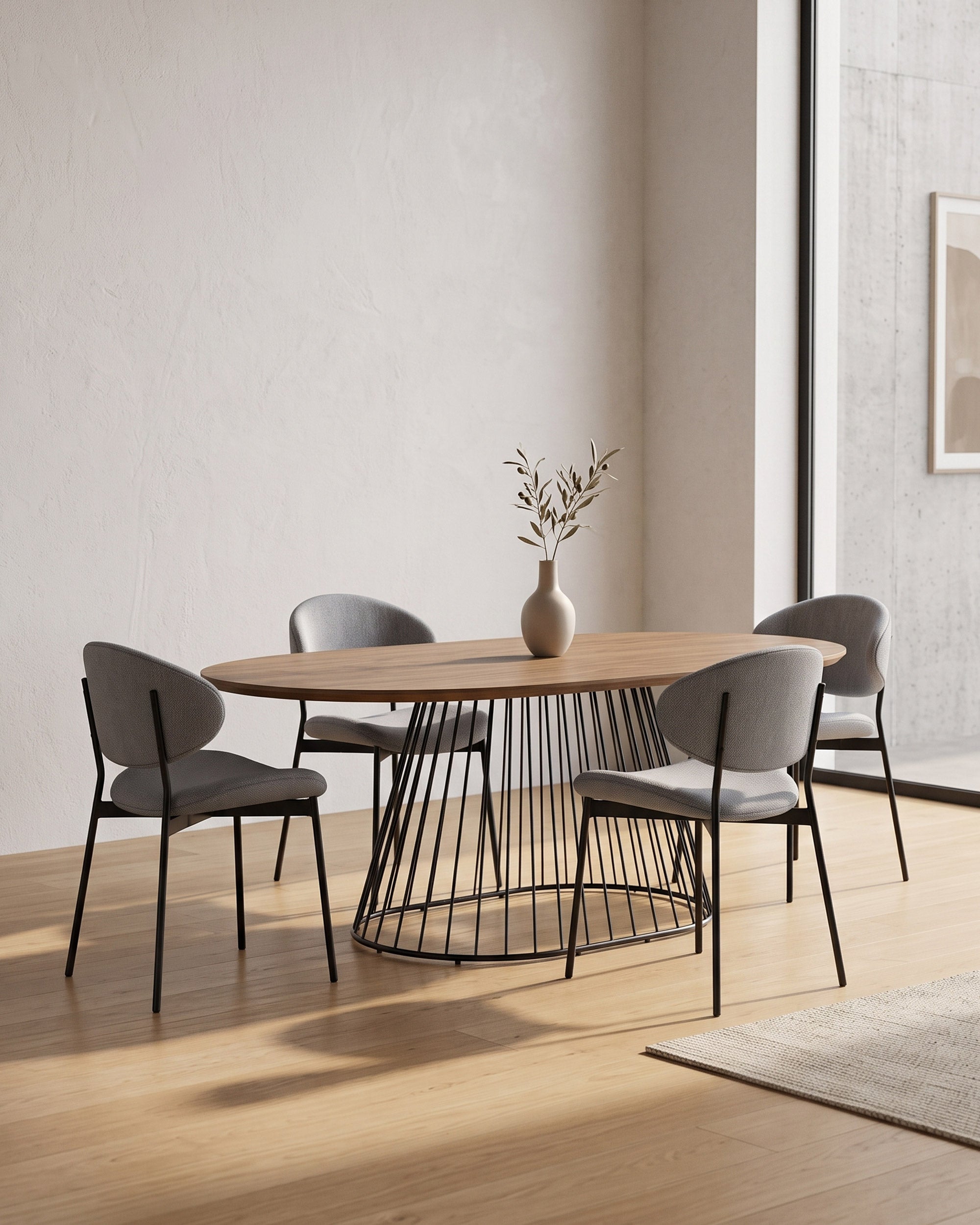 ODEON rectangular table + 4 EMMA chairs pack