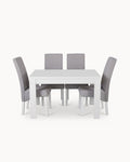 Pack mesa extensível BUDAPESTE + 4 cadeiras DALAS