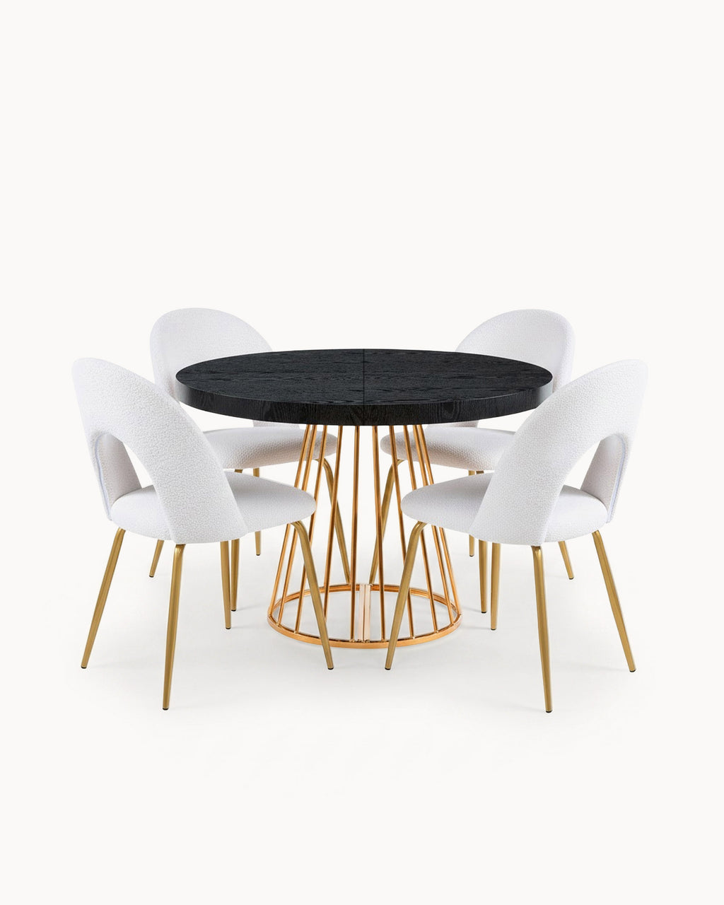 Pack mesa extensível CECILE + 4 cadeiras LINDA
