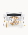 Pack mesa extensível CECILE + 4 cadeiras LINDA