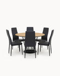 Pack mesa redonda ALESIA + 6 sillas ZARA II