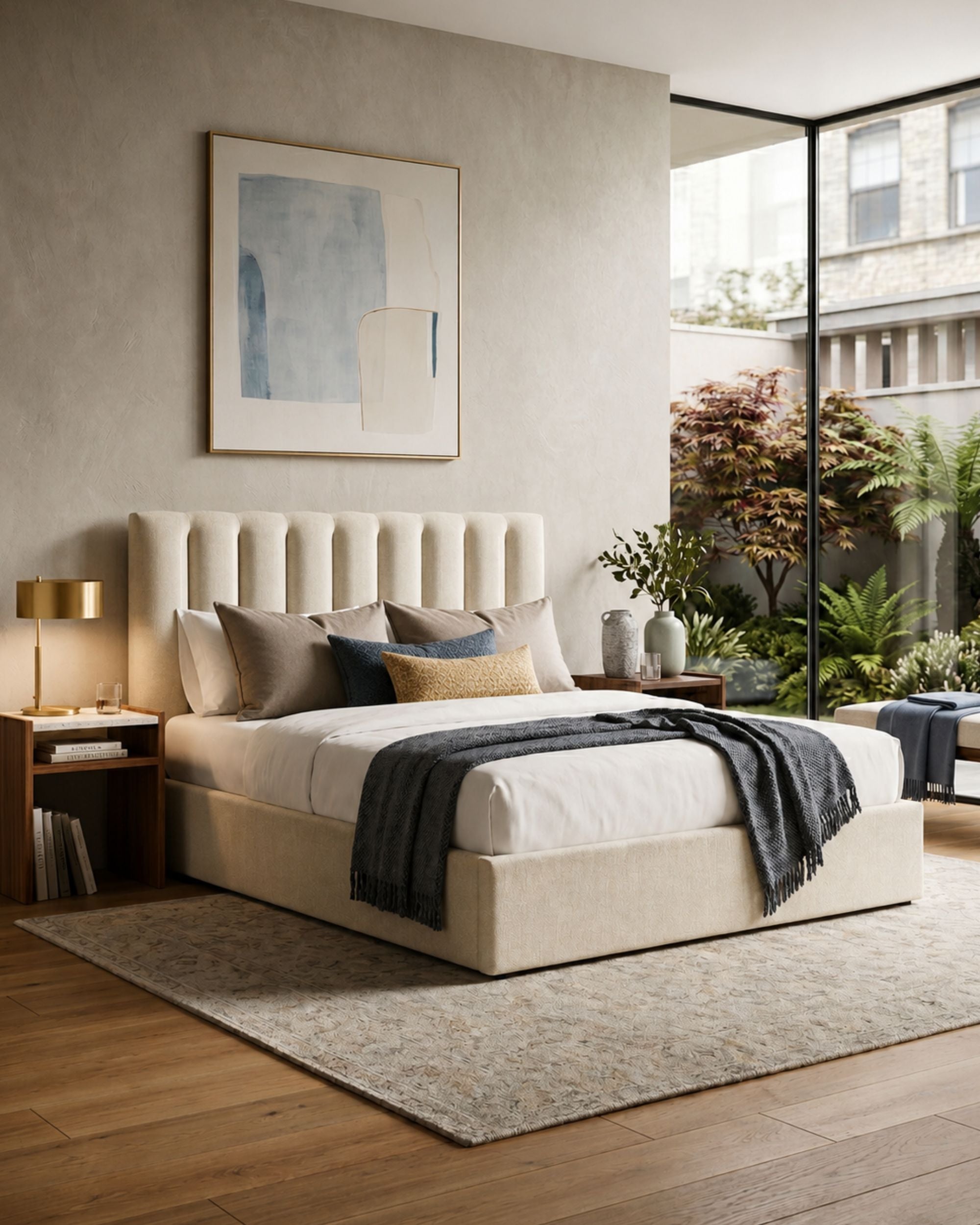 Aussie II lift-up double bed frame + Eterno mattress