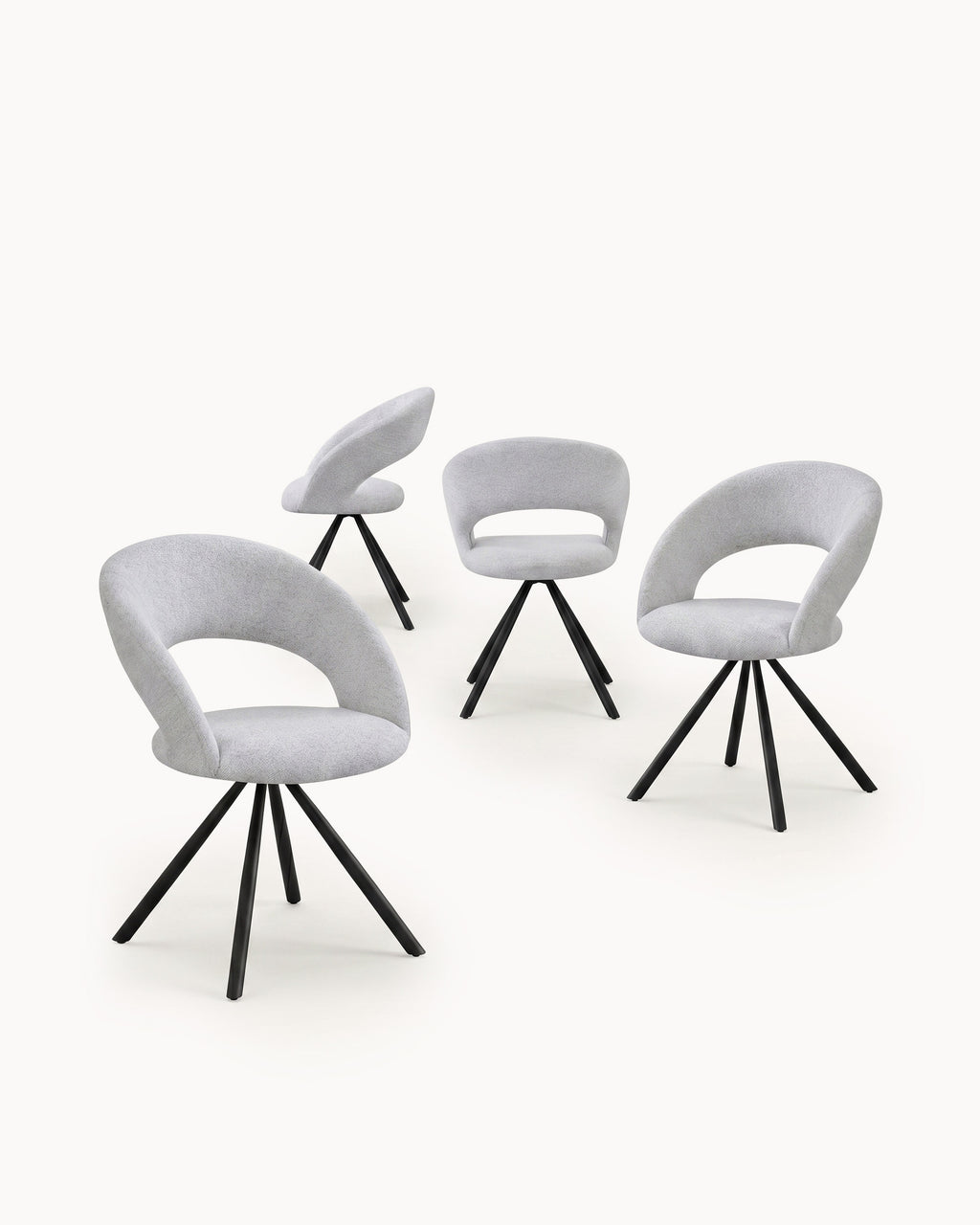 Pack of 4 LORI swivel chairs (180º)