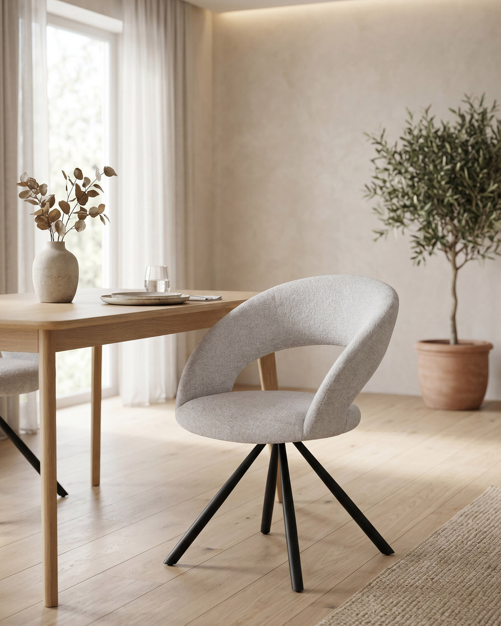 Pack of 4 LORI swivel chairs (180º)