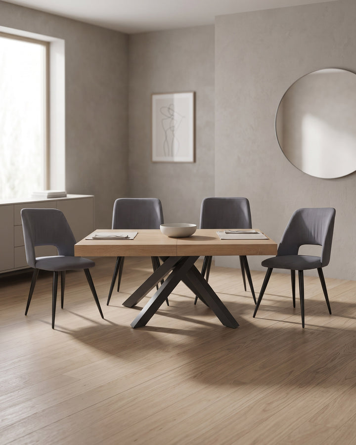 ADAM extendable table + 4 IVY chairs set