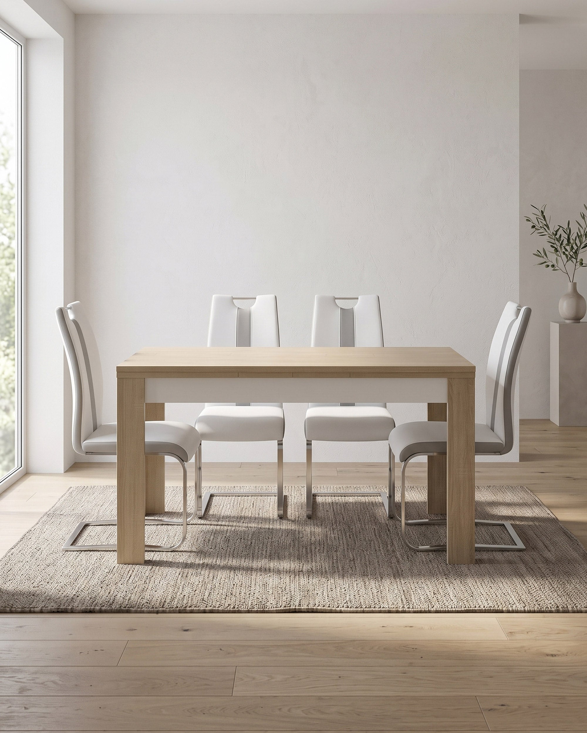 Extendable dining set PARIS + 4 NATALIA II Chairs