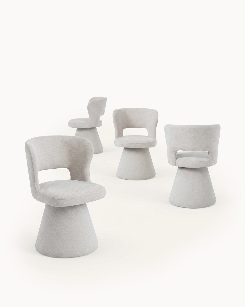 Pack 4 sillas giratorias MAROON (360º)