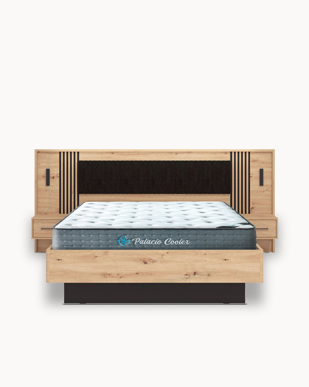Pack cama de matrimonio ASCALON + Colchón HOMYSLEEP PALACIO COOLER