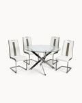 LEONO Round Table Pack + 4 NATALIA II Chairs