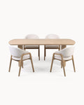 ANATONA Rectangular table + 4 SCARLETTE Chairs Pack