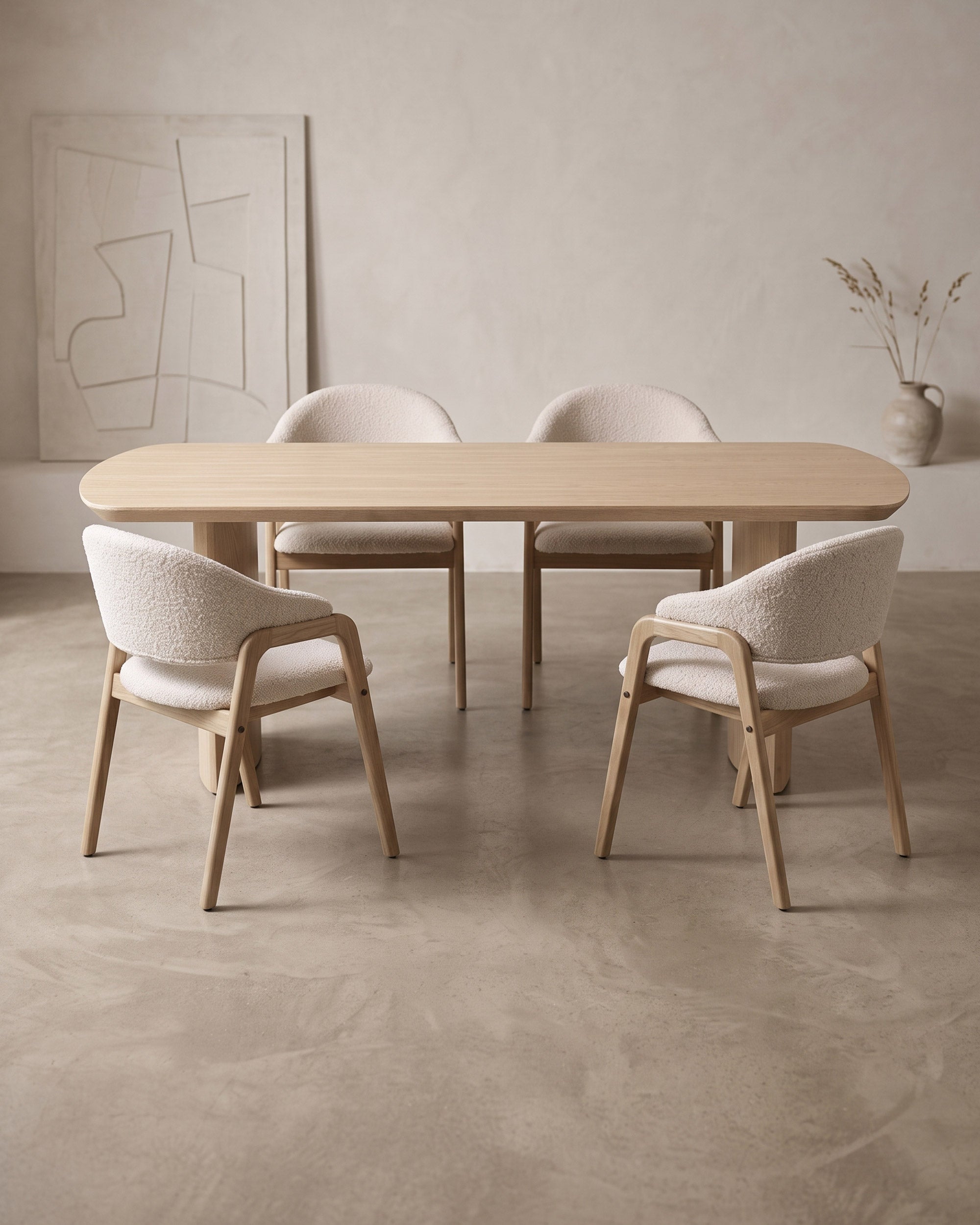 ANATONA Rectangular table + 4 SCARLETTE Chairs Pack