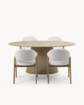 ANATA Oval Table + 4 SCARLETTE Chairs Set