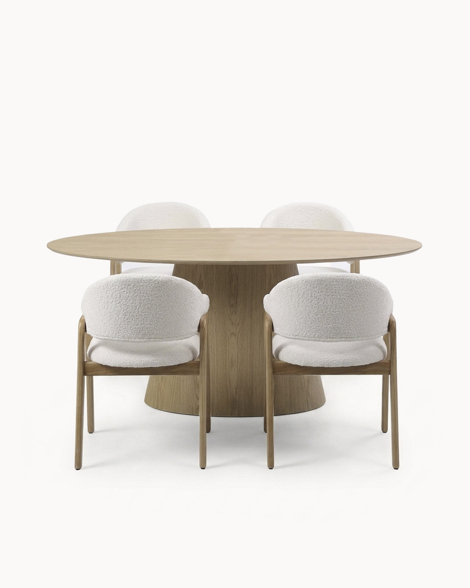 ANATA Oval Table + 4 SCARLETTE Chairs Set