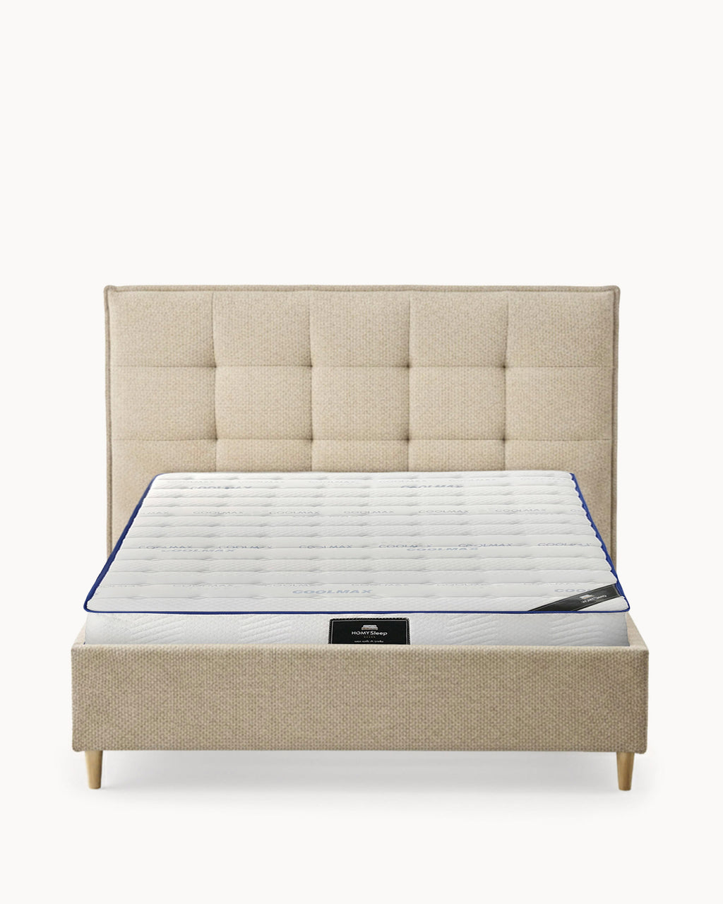 Pack cama de matrimonio PEACH + Colchón HOMYSLEEP SPRING ROLLER