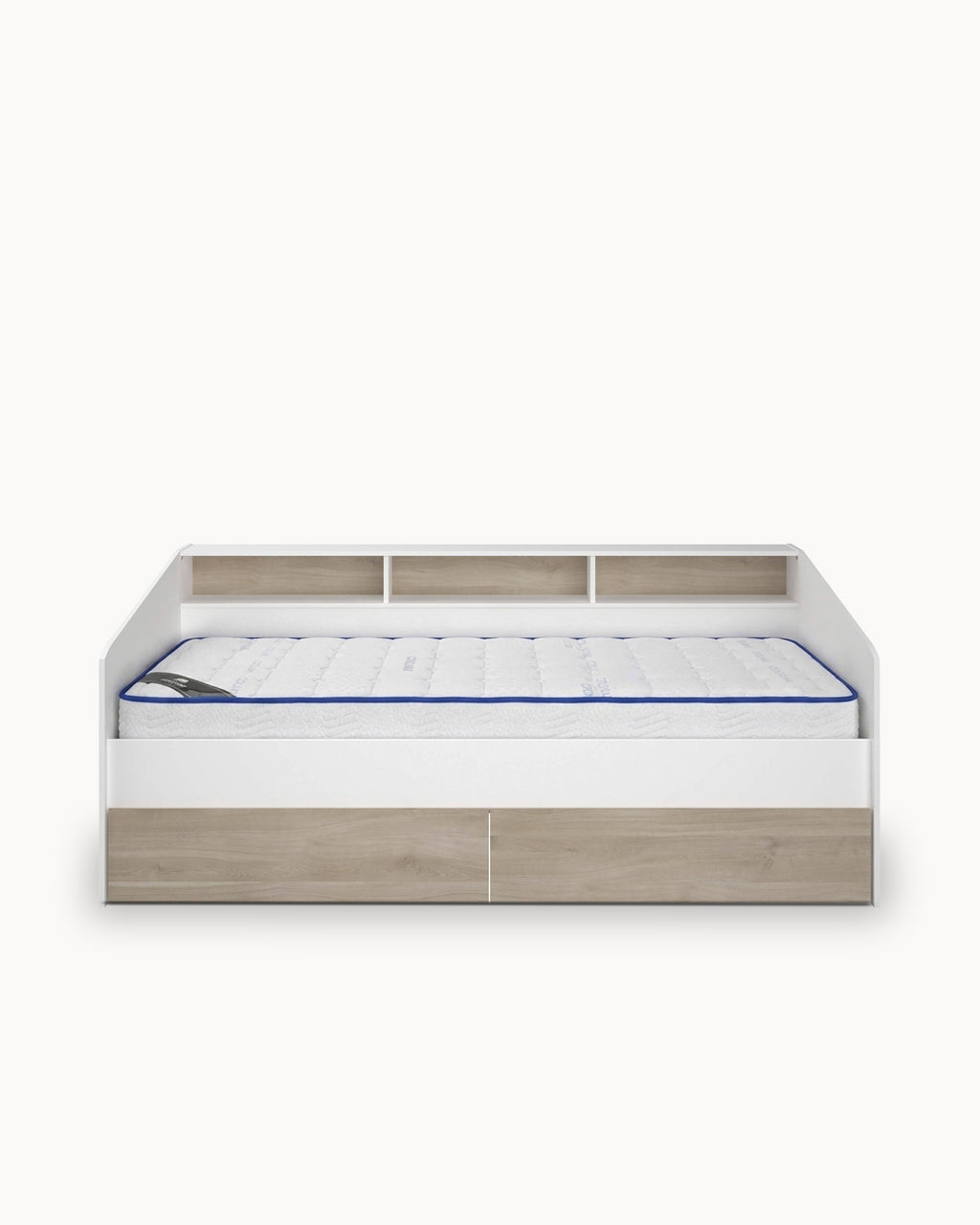 Pack cama de solteiro SLEEP + Colchão HOMYSLEEP SPRING ROLLER + 2 Gavetas