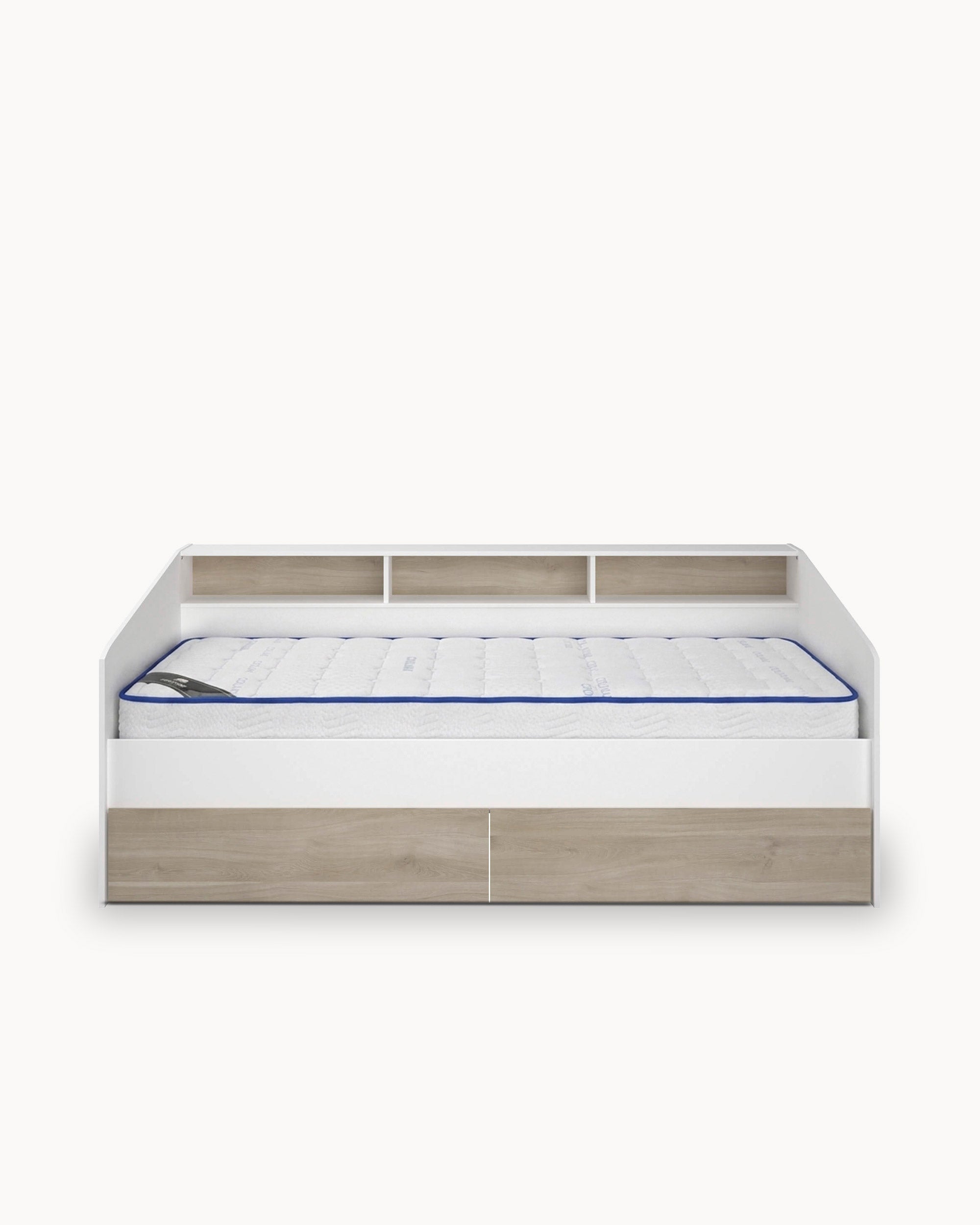 SLEEP Single Bed Pack + HOMYSLEEP SPRING ROLLER Mattress + 2 Drawers