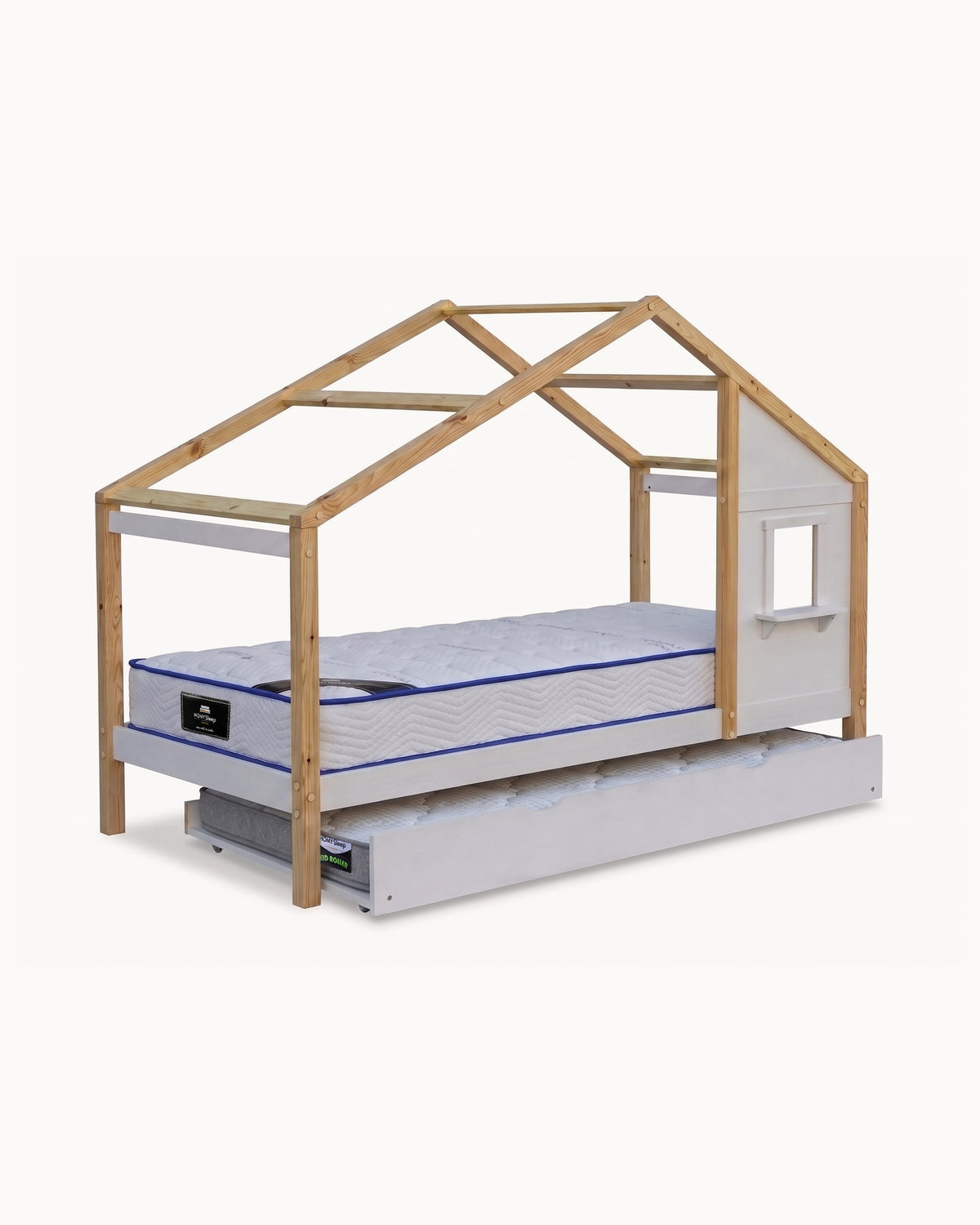 Pack cama infantil MAISON + Colchones HOMYSLEEP SPRING ROLLER y KID ROLLER
