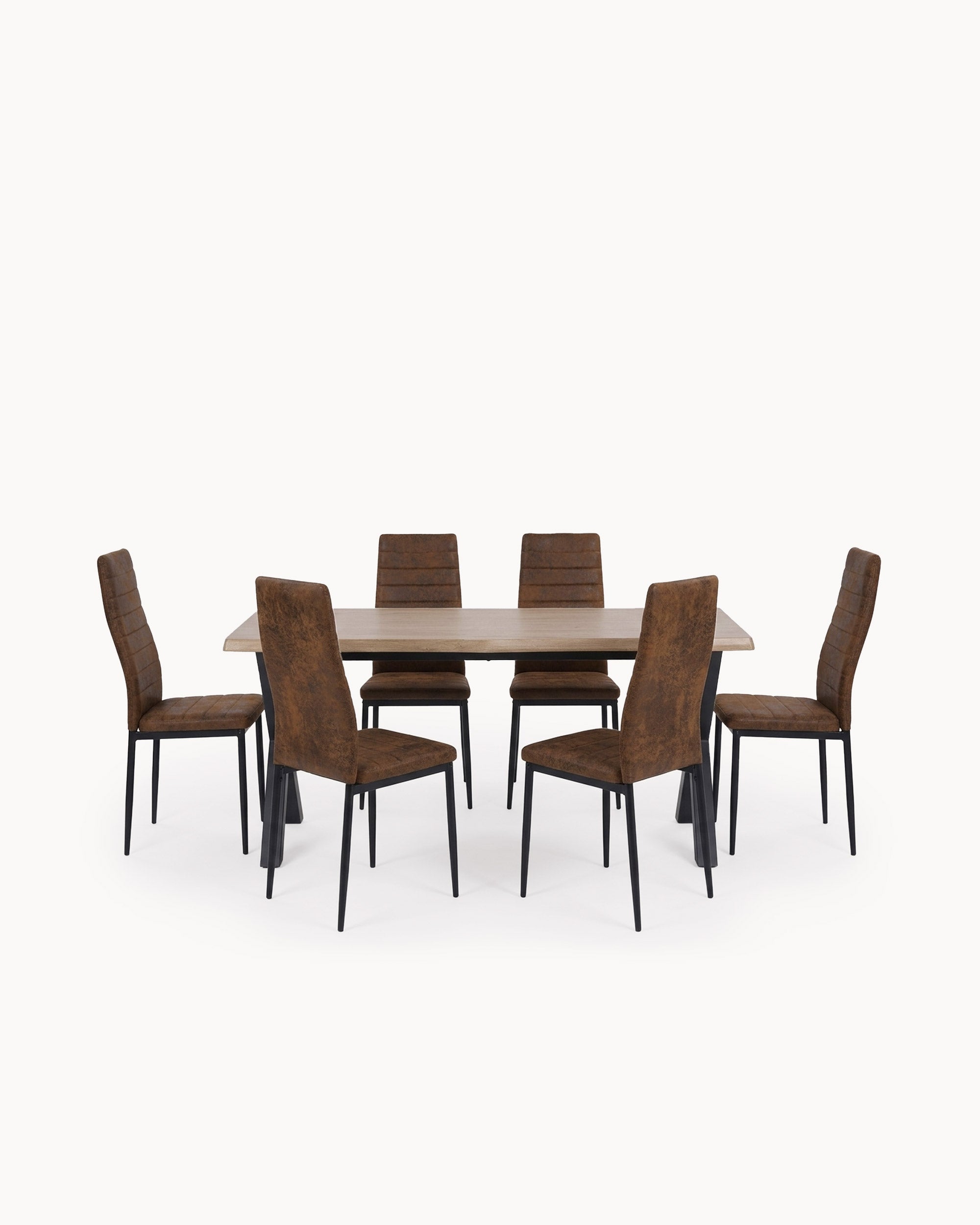BISS Rectangular Table + 6 ZARA II Chairs Pack