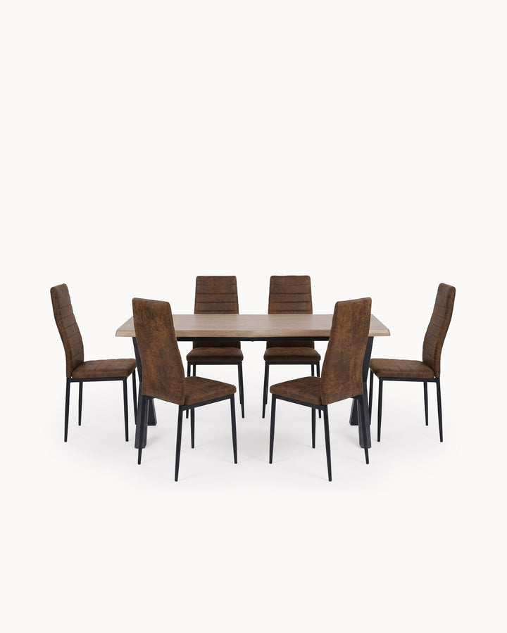 Pack mesa rectangular BISS + 6 Sillas ZARA II