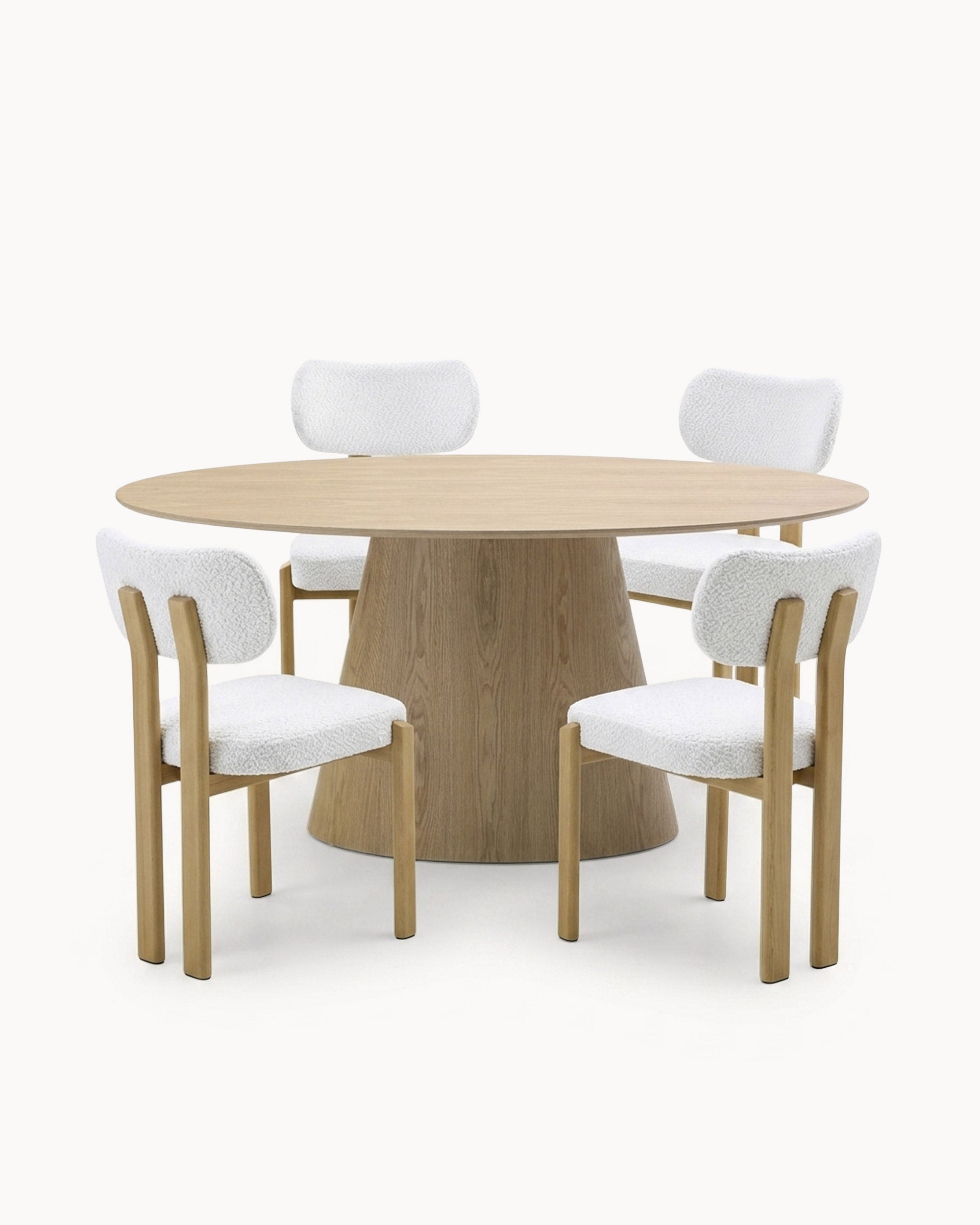 ANATA oval table + 4 MELODIA chairs set