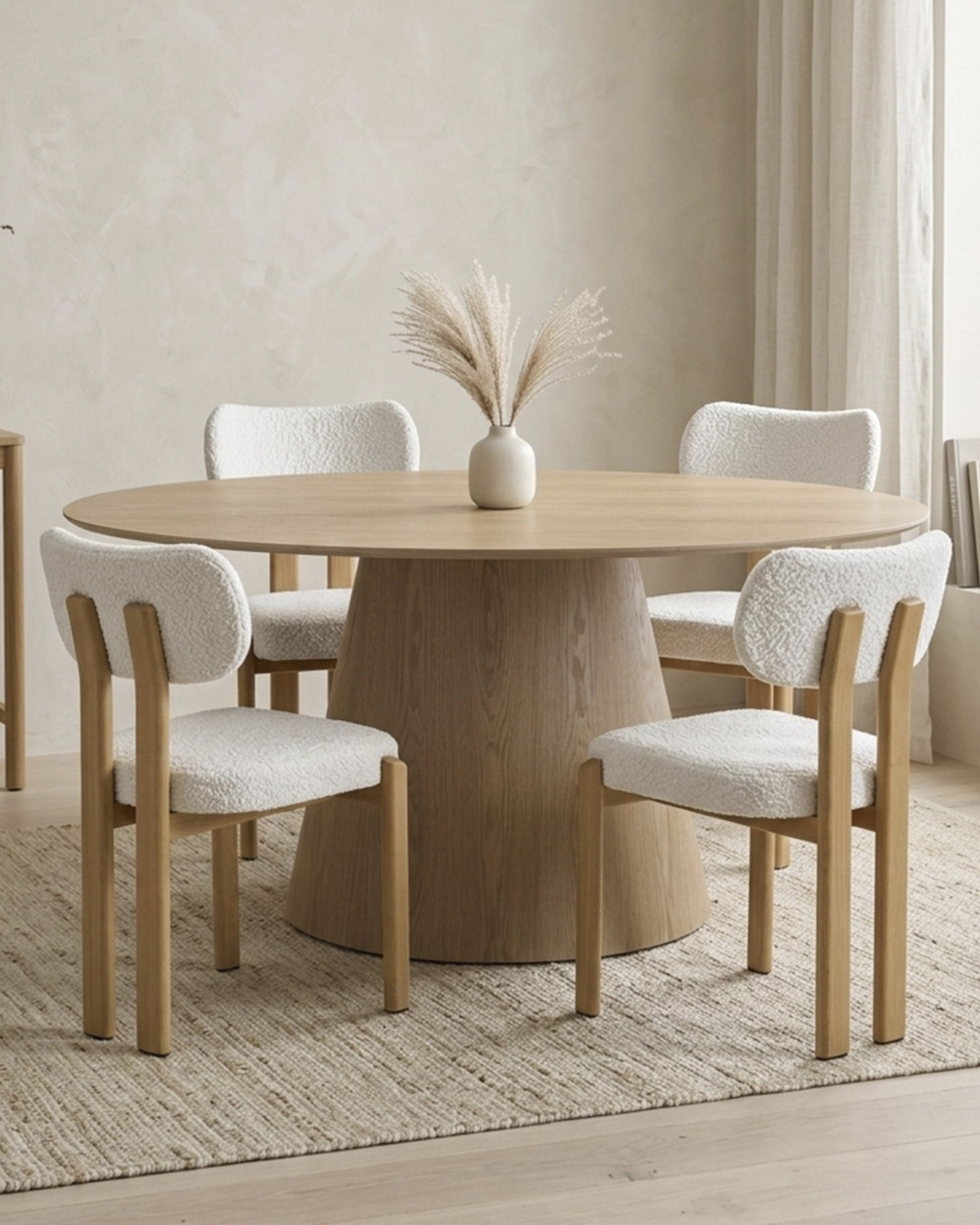 ANATA oval table + 4 MELODIA chairs set