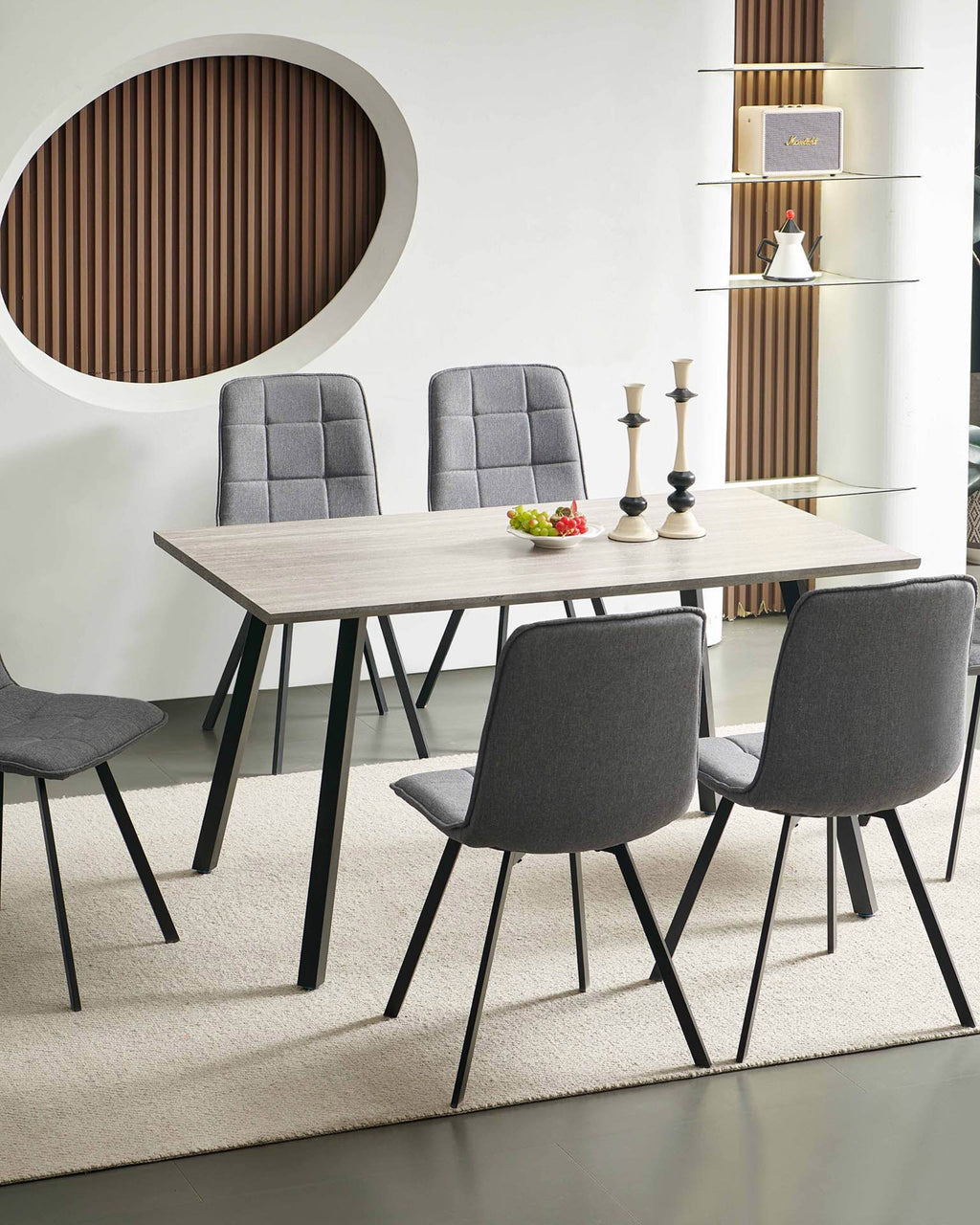 Pack mesa rectangular BRISTOL + 6 sillas BRISTOL