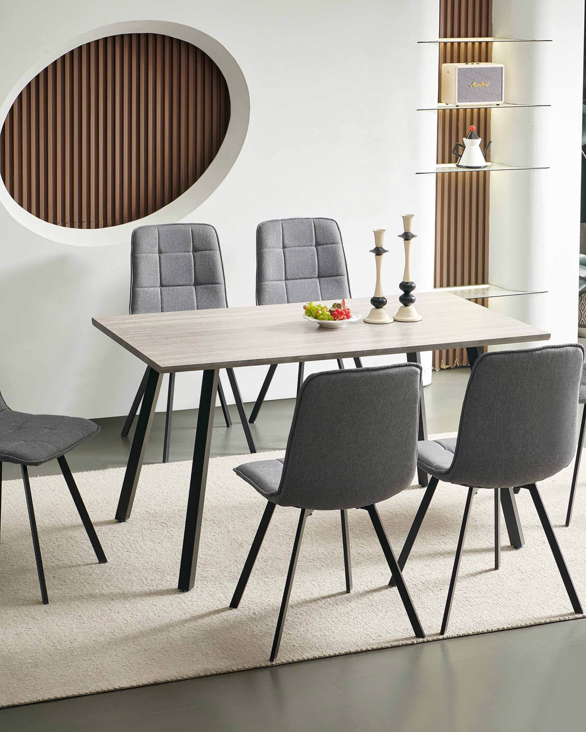 Pack mesa rectangular BRISTOL + 6 sillas BRISTOL