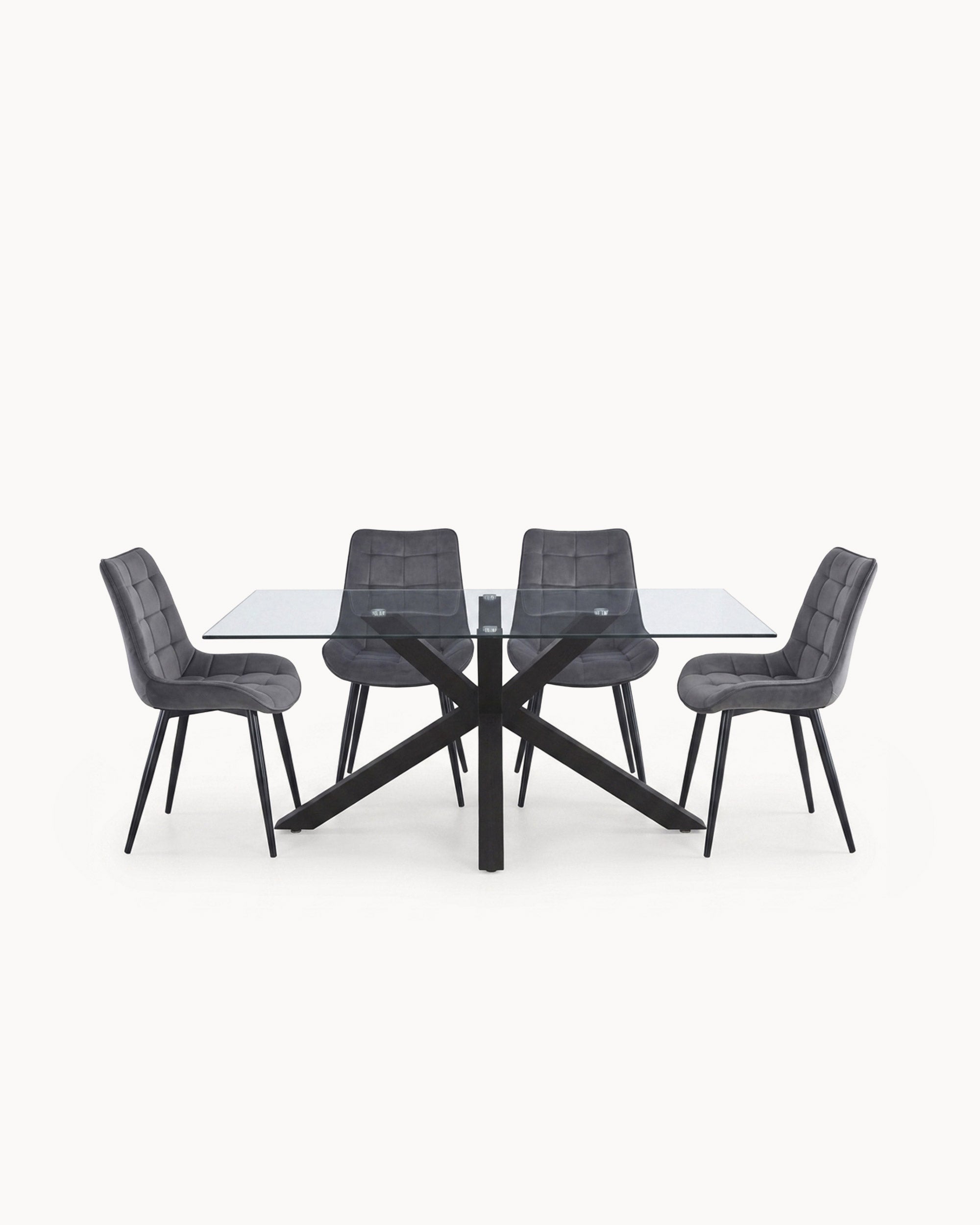 MURPHY rectangular table + 4 PRADA chairs pack