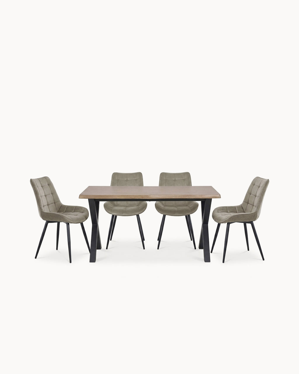 BISS rectangular table + 4 PRADA chairs set