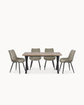 BISS rectangular table + 4 PRADA chairs set