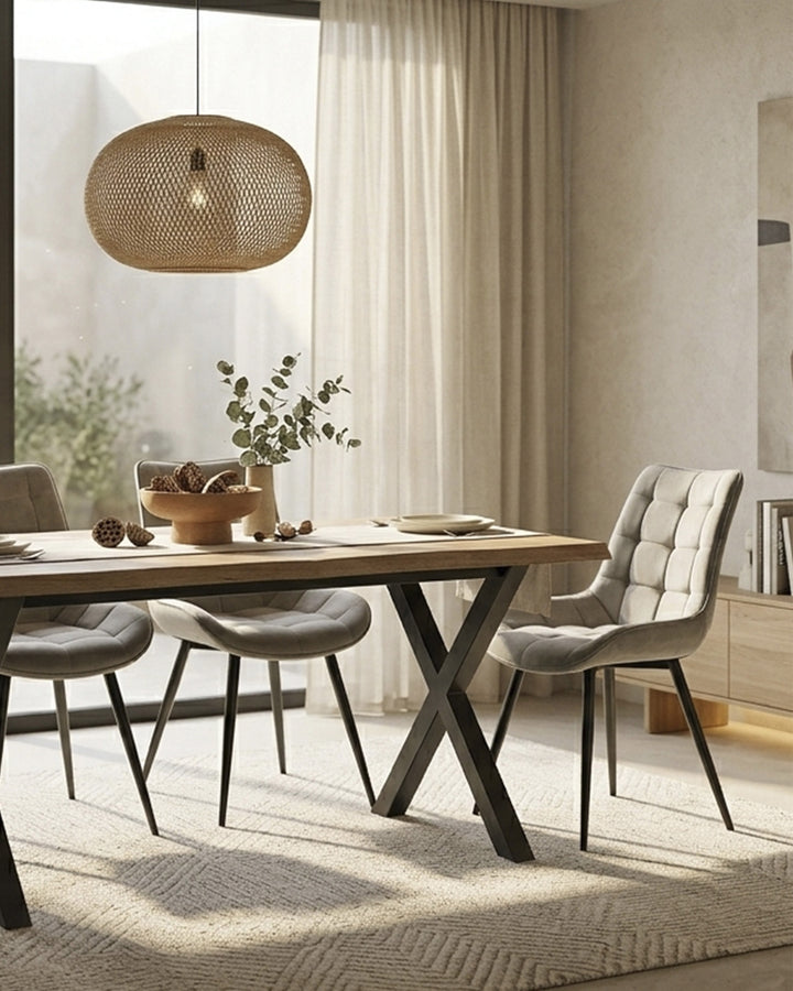 Pack mesa rectangular BISS + 4 Sillas PRADA