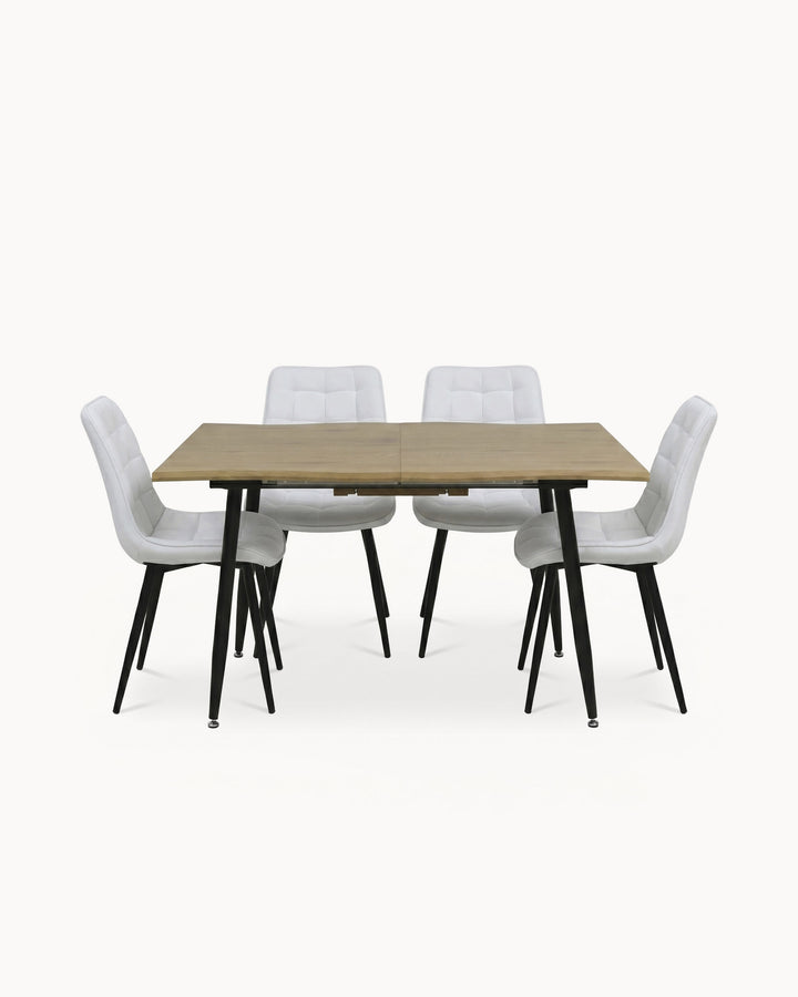 Pack mesa extensible ARISTO + 4 Sillas PRADA