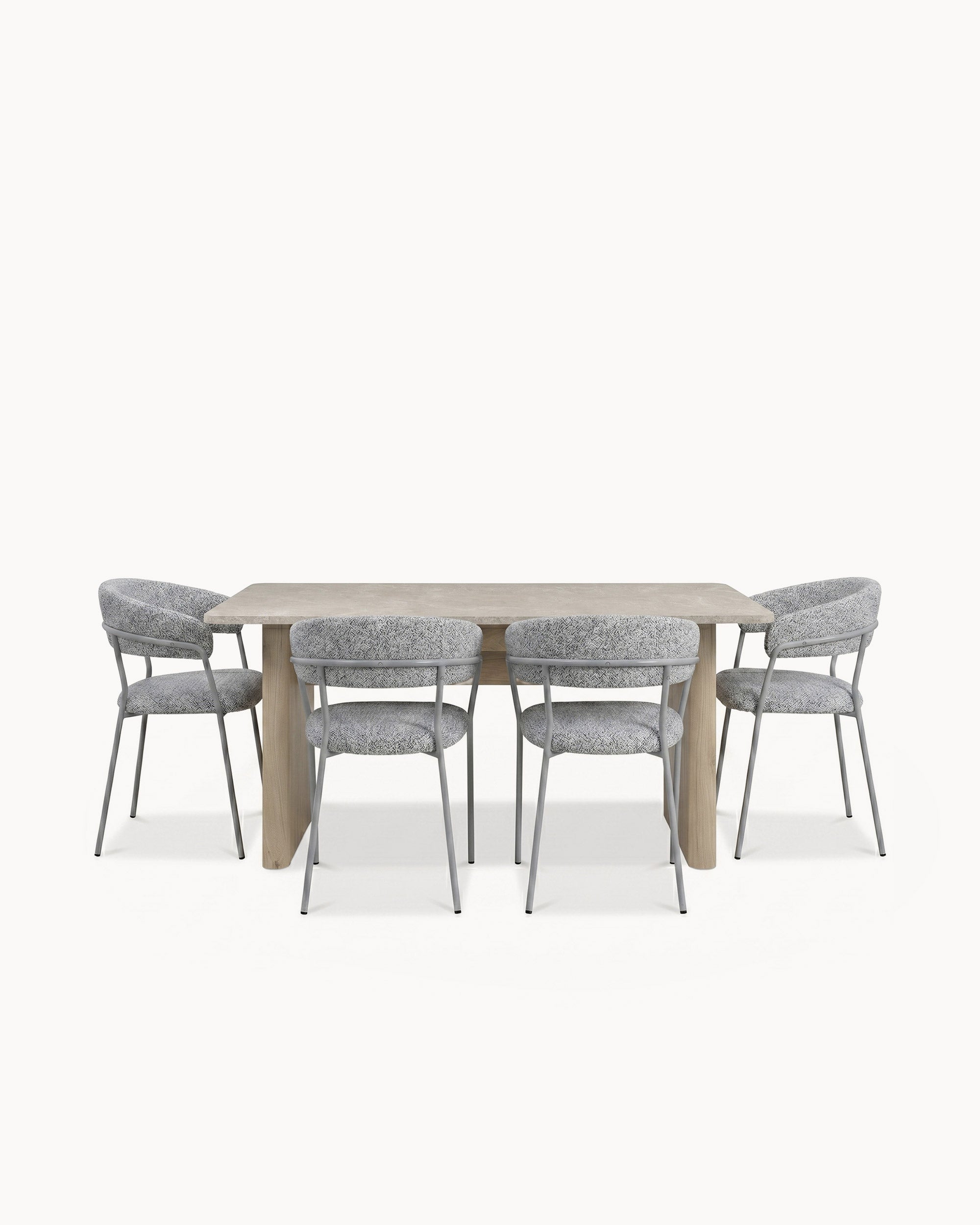 GENF extendable dining table + 4 ZOLA chairs