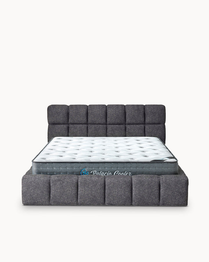 MANCHESTER lift-up double bed frame + HOMYSLEEP PALACIO COOLER mattress