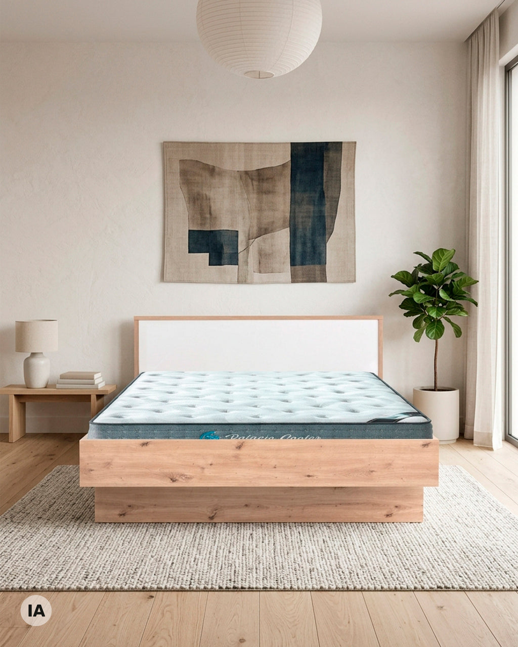 Pack Cama de casal ARKADIA + Colchão HOMYSLEEP PALACIO COOLER