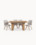 Pack mesa extensível SQUARE FLEX + 4 cadeiras SQUARE