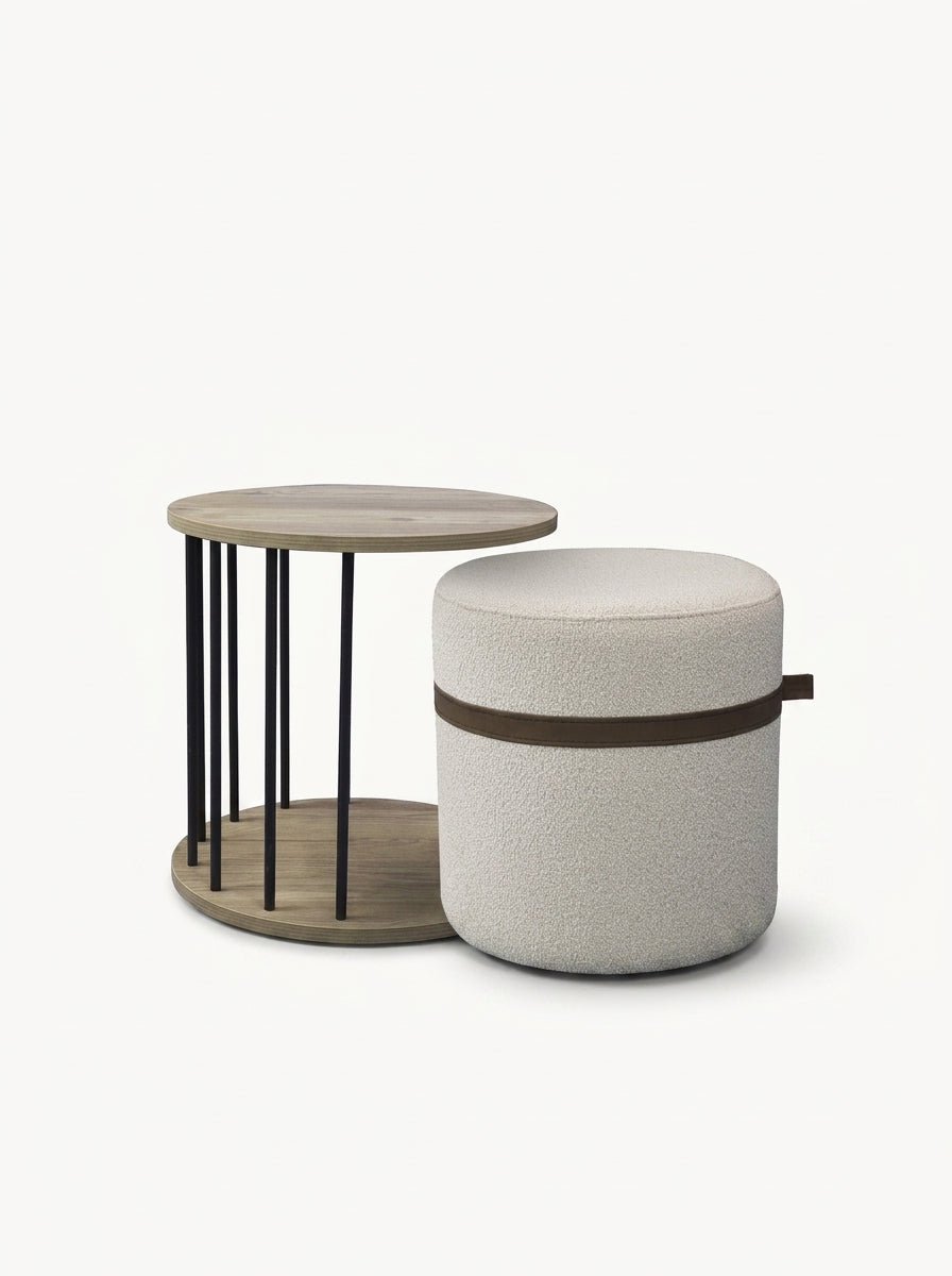 VENETO coffee table with integrated pouf