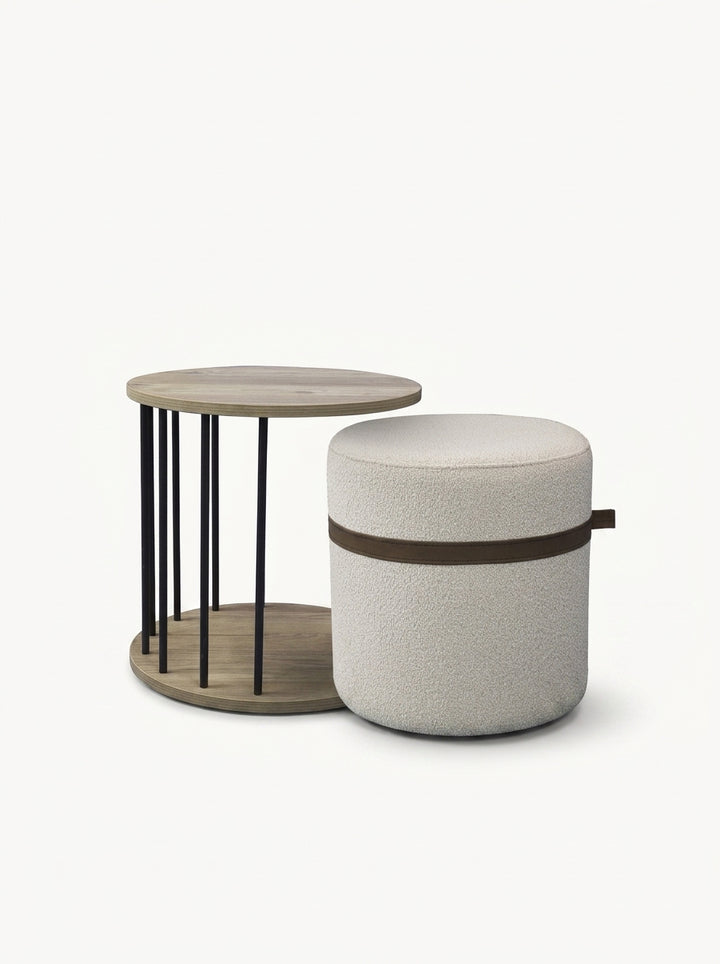 VENETO coffee table with integrated pouf