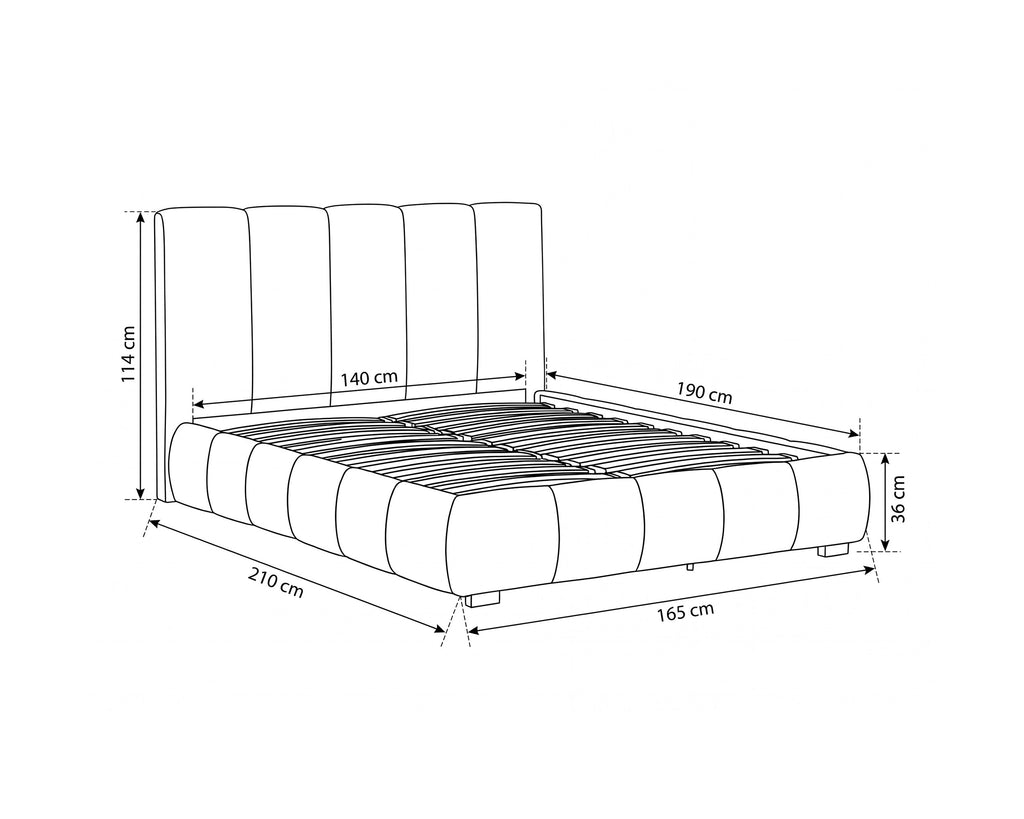 Pack cama de casal elevatória ALBERTINI + Colchão HOMYSLEEP VERA PLUS