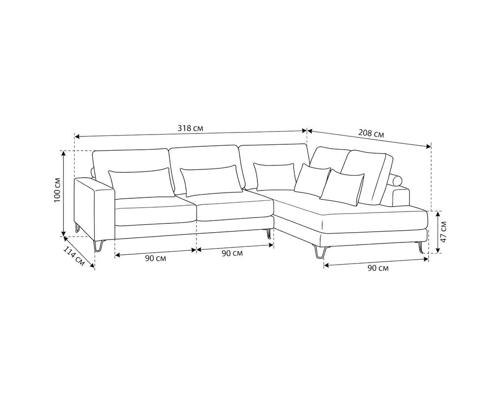 Sofá chaise longue HEZZO