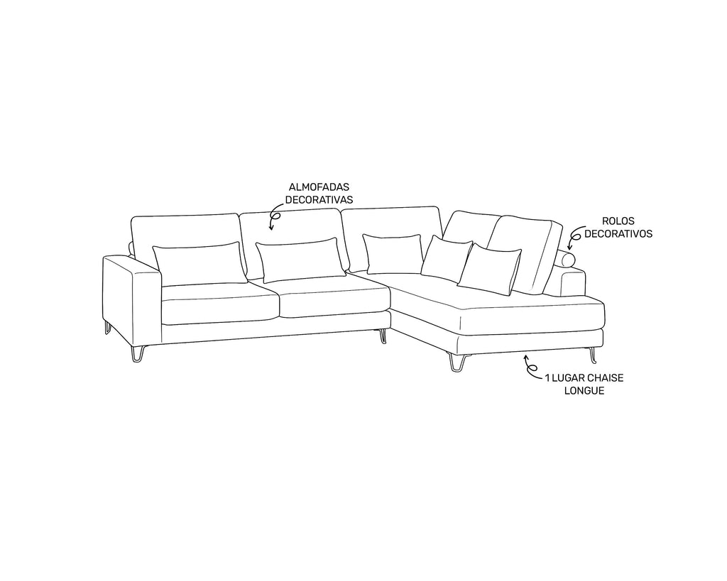 Sofá chaise longue HEZZO