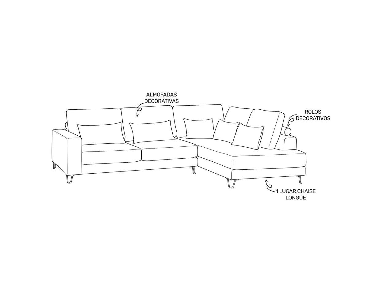 Sofá chaise longue HEZZO