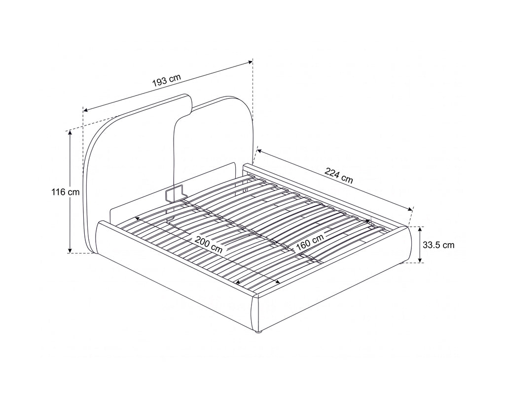 Pack cama elevatória POPPY + Colchão HOMYSLEEP PALACIO COOLER