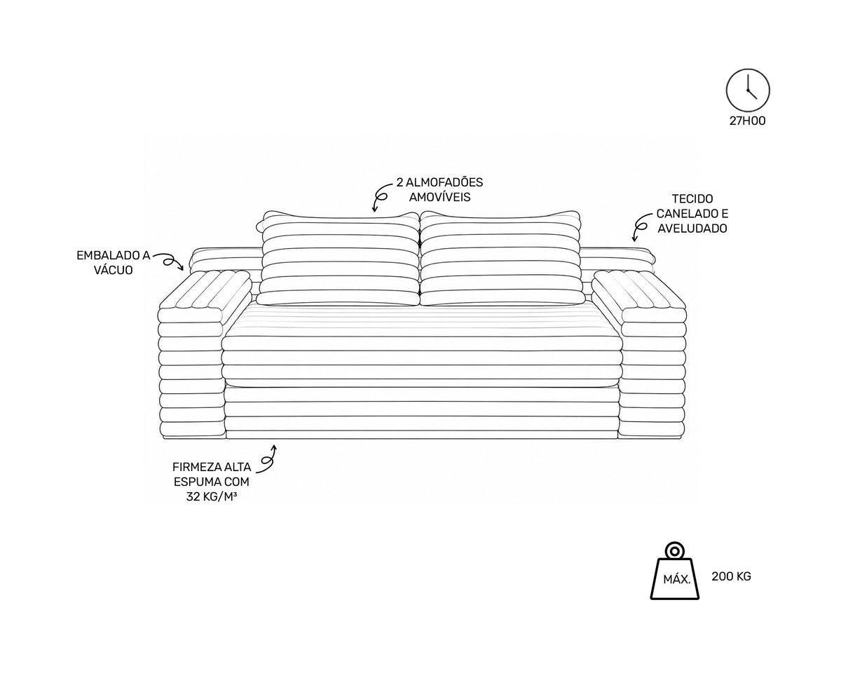 POP UP sofas! GASTON 2-seater sofa vacuum packed