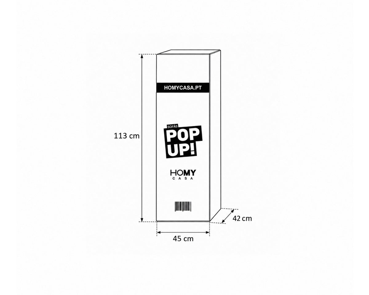 POP UP sofas! GASTON 2-seater sofa vacuum packed