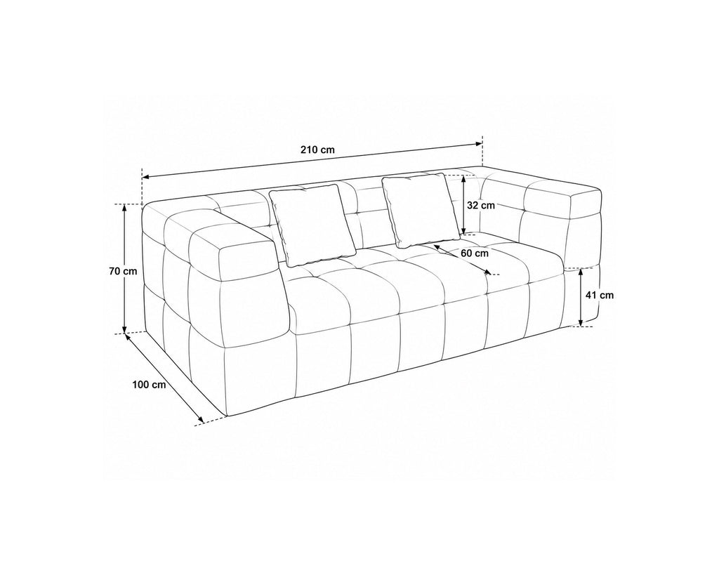 POP UP Sofas! LOHAN 2-seater vacuum-packed sofa