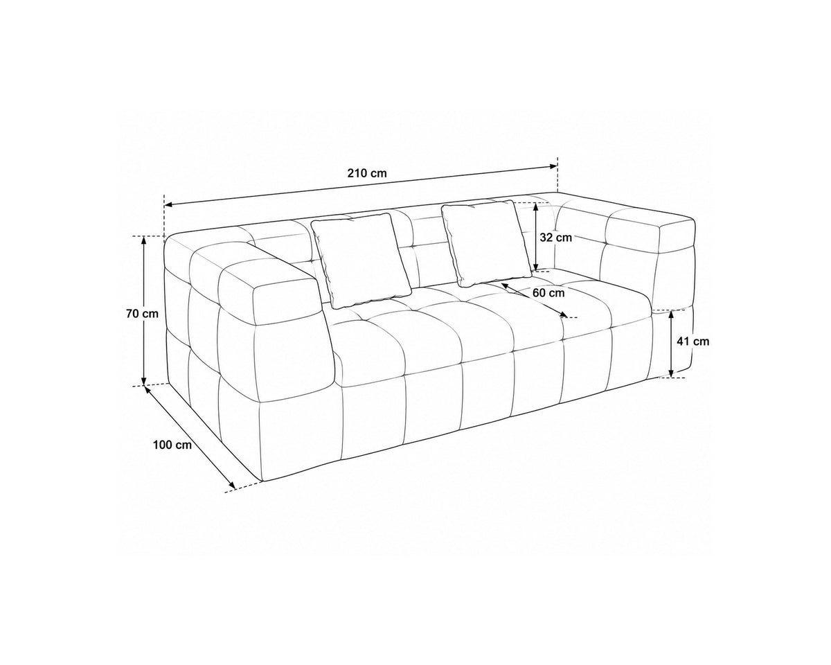 POP UP Sofas! LOHAN 2-seater vacuum-packed sofa