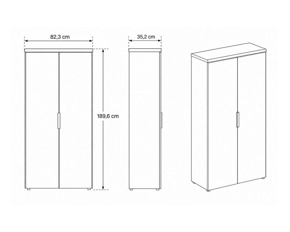 Armário multiusos ARKADIA com 2 portas