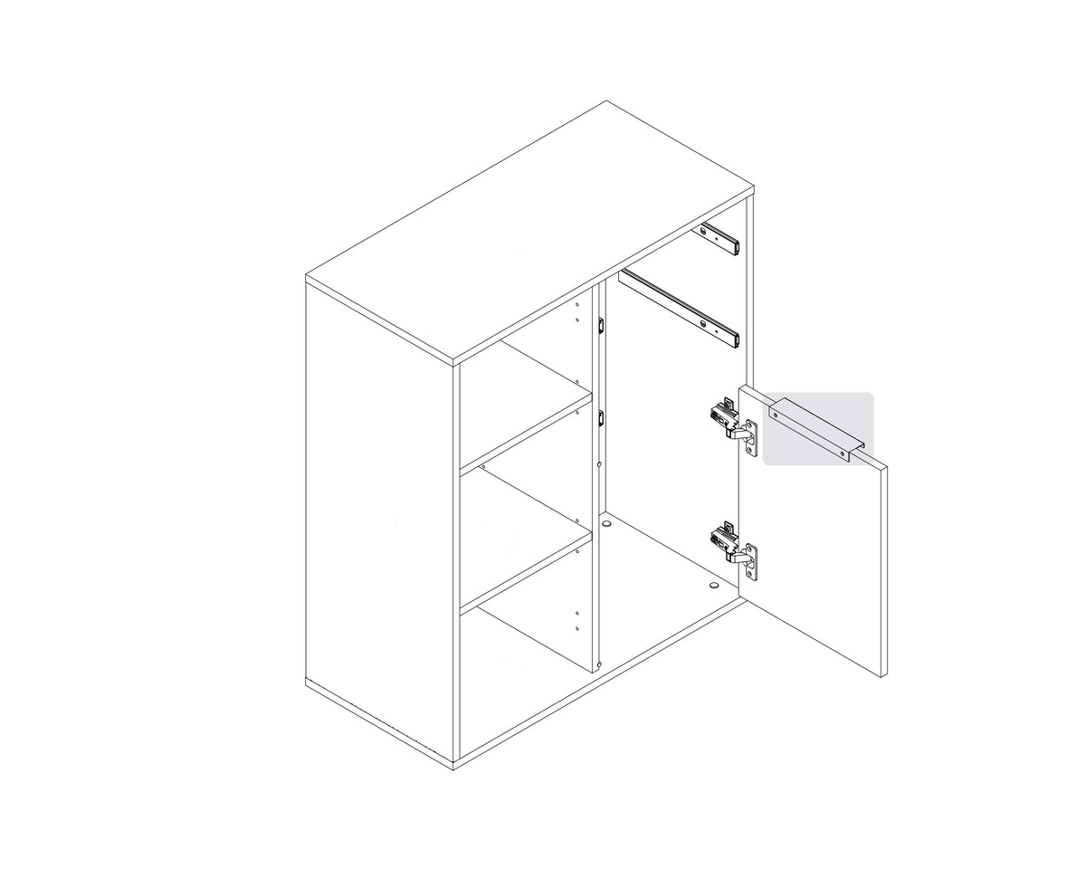 Móvel de entrada MOTION com 2 portas e 2 gavetas
