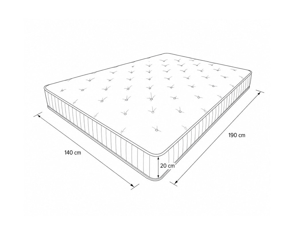 Pack Cama Casal CAMILLA + Colchão HOMYSLEEP ETERNO